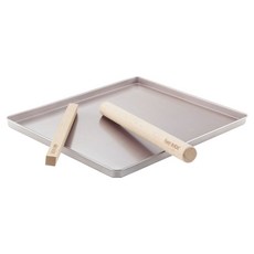 CHEFMADE 學廚 多用途努卡模具烤盤 餅乾烤盤 + 擀麵棍 2件組 WK9293, 1套