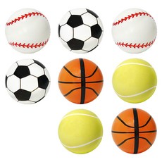 agaplus 軟Q運動海綿球4款x2入組, 混合顏色, 1套