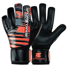 SPORTSTRIBE Match Alpha 守門員手套 雙手配戴套組, 1套, 黑色 + 橘色
