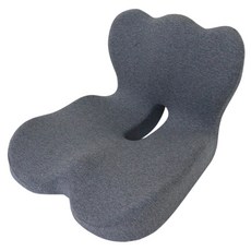 TIMLEI 記憶棉連體坐墊靠背一體靠墊 辦公室椅子護腰屁墊, 灰色