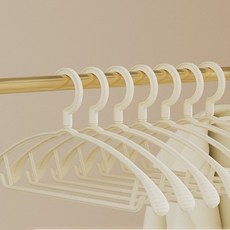 Apnalchangchang 防滑360度旋轉防肩角寬版衣架, 奶油色, 20個