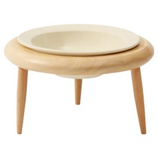 REDPUPPY 寵物 Miltia 可調式單口餐碗, 奶油象牙白, 1個