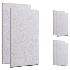 Onyeri 加厚隔音材 吸音材 隔音板 含魔鬼氈 60 x 30 cm, 灰色, 6個