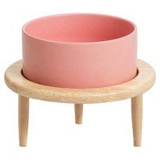 REDPUPPY 寵物 Grace 陶瓷單口餐碗, 粉紅色, 1個