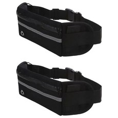 AKEIBY 超輕量防水跑步腰帶, 黑色, 2個