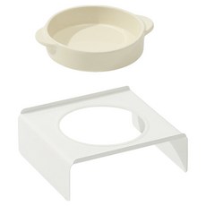 REDPUPPY 寵物 Isha-ga 單口碗, 象牙白, 1個