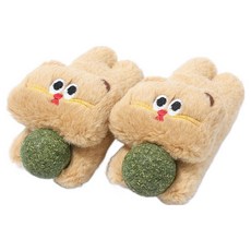 데이소이 고양이 캣닢 볼 안고 있는 장난감 ONE SIZE, 1 브라운, 2개