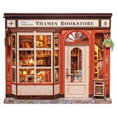 Daehotoys 泰晤士書店 立體拼圖 迷你屋 DIY 套組, 混合色, 1套, 343件