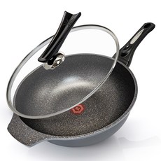 CUOCO 鈦晶岩系列 感溫不沾大寶鍋 附蓋子, 1個, 34cm
