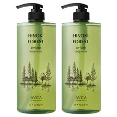 AVCA 香氛大容量沐浴乳 檜木森林香, 2個, 1L