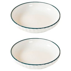 American Road 簡約圓形陶瓷多用途盤 HR2569, 白色, 2個