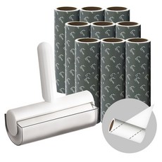 Home&Me Essential 斜切式除塵滾筒 手柄 + 收納盒 + 10入補充包組合, 1套