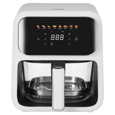 쿠쿠 글라스도어 투명 유리 바스켓 에어프라이어 4L, CAF-L0410EW, 화이트