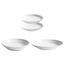 PILLIVUYT Plissé 圓形小菜碟 4件組, 單一顏色, 1套, 圓形小盤 2入 + 圓形中盤 + 圓形大盤