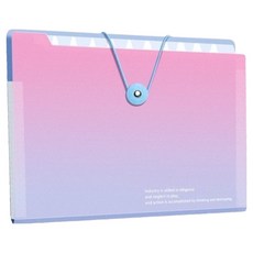 썸즈마인 그라데이션 A4 12홀더 아코디언파일, 핑크, 1개