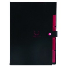 썸즈마인 스마일 A4 아코디언파일, 블랙, 1개