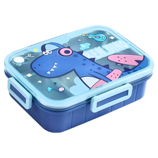 Couselect 卡通不鏽鋼保溫飯盒 2格 800ml, 小恐龍, 1個