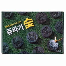 꾸버스 캠핑 쥬라기 간편점화 바베큐숯, 1개, 1kg