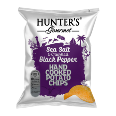 HUNTER'S gourmet 亨特手工洋芋片 海鹽黑胡椒味, 125g, 1個