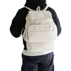 와이엠마마 물티슈포켓 보온보냉 확장형 기저귀가방 멀티 백팩, 베이지