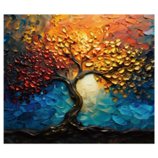 北歐風生命之樹帆布畫框 4