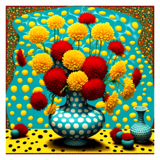 Ebiz 感性普普藝術花卉帆布畫框, A款