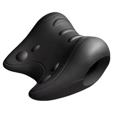 Smile Ggaebi 家用U型頸椎按摩枕, 黑色, 1個