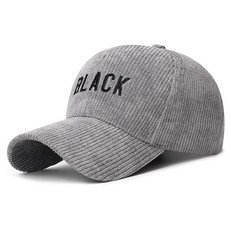 아티렐 BLACK 골덴 슬림 스포츠 야구 모자, 그레이, 1개