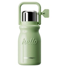 HOlOHOlO 一鍵式牛奶保溫保冷瓶, 1個, 900ml, 綠色