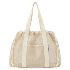 MaisonDeAya 全網眼防水內袋沐浴游泳包, 象牙白