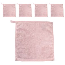 조인메이드 고리형 페이스 핸드 세면 타월 25 x 25 cm, 핑크, 5개