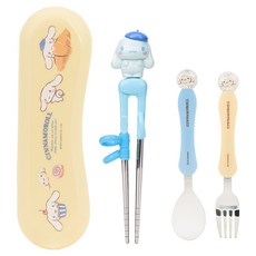 LiLFANT The Stick Max 不鏽鋼筷子 + 湯匙 + 叉子 + 收納盒組, 大耳狗喜拿, 1套, 湯匙 + 叉子 + 筷子 + 收納盒