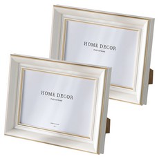 Bom Mir 簡約室內裝飾客廳桌上型相框, 2個, 白色