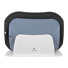 doble 不留刀痕砧板3件組, 1套, 砧板 小 藍灰色 + 中 炭灰色 + 砧板架