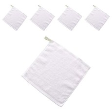 Join Made 掛環式臉部擦手洗臉毛巾 20 x 20 cm, 白色, 5個