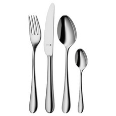 WMF 커트러리 메리트 양식기 4종 x 6p 세트, 스텐, 1세트, 나이프(23.2cm), 포크(20.4cm), 스푼(20.7cm), 티스푼(13.6cm))