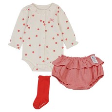 ETTOI 新生兒用 Mato 包屁衣 + 褲子 + 襪子 + 禮物包裝組 + 購物袋