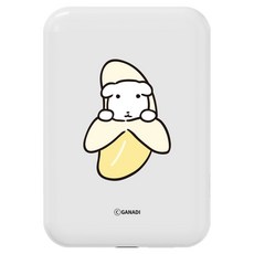 모란카노 후르츠 디자인 고속 맥세이프 무선 충전 보조배터리 5000mAh C타입, 바나나, MC-WLOO1A