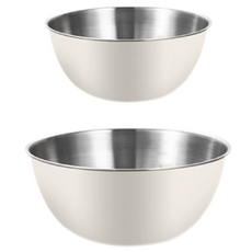 Home&The 全不鏽鋼攪拌碗2件組, 1套, 大型 + 中型