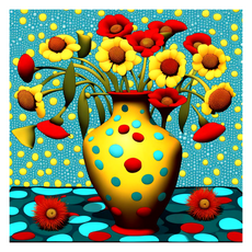 感性普普風花卉帆布畫框