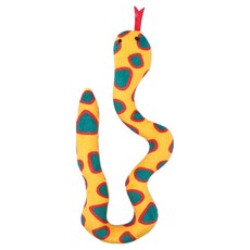 파스텔펫 반려동물 롱롱 얼룩뱀 장난감, 옐로우, 1개