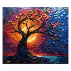 북유럽풍 생명의 나무 캔버스 액자 3