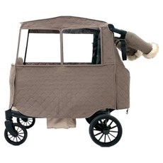 pompolarr Wigo W 嬰幼兒專用保暖防寒套組 推車防寒罩 + 暖手套組, 棕色, 1套