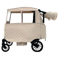 pompolarr Wigo W 嬰幼兒專用保暖套 推車防寒罩 + 暖手套組, 米色, 1套