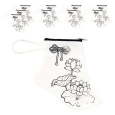 minhwashop 傳統韓式襪製作, 10個, 蓮花圖