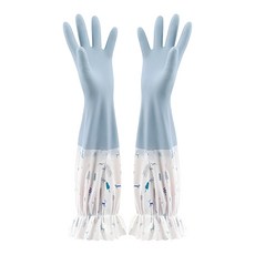 Besthot 加長型萬用清潔手套 加絨款 M, 藍色, 1套