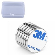OON 3M 접착식 네오디움 원형 자석 6p 세트, 1세트