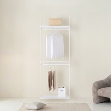 데코파인 디오사 시스템행거 800 옷장 방문설치, 화이트