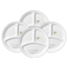 Corelle Brands 康寧餐具 大耳狗喜拿三格盤, 混合色, 4個