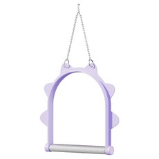 Lanboer 鸚鵡Dino鞦韆磨爪棲木 FREE, 紫色, 1個